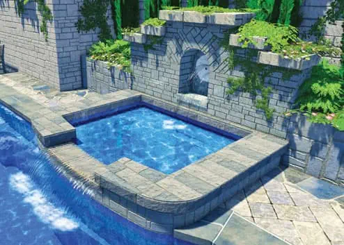 The TL-C Tanning Ledge by Aviva Pools